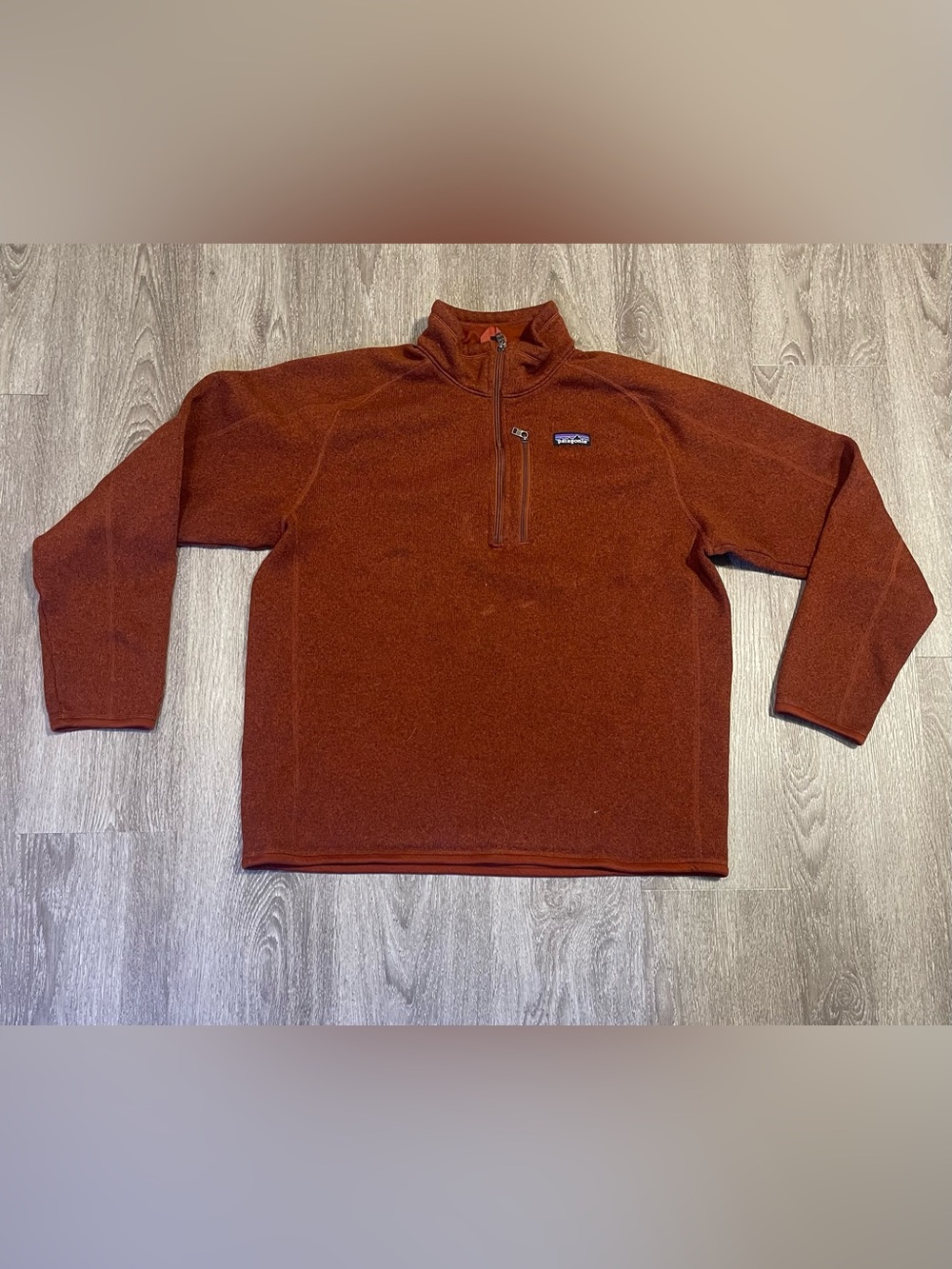 Patagonia Better Sweater 1/4 Zip Red Fleece Pullover Jacket Mens Large L Hiking